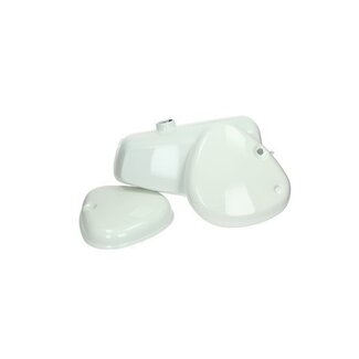 benzinetank +zijdekselset simson S51 wit