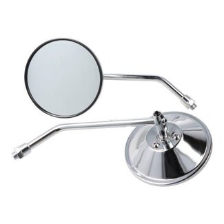 spiegel rond 100mm verstelbaar univ 10mm chroom DMP