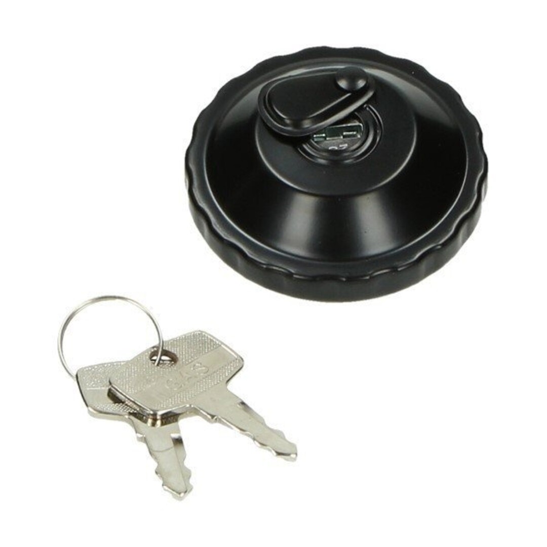 Tomos benzinetankdop + slot cam/maxi/puch/tomos 30mm zwart DMP