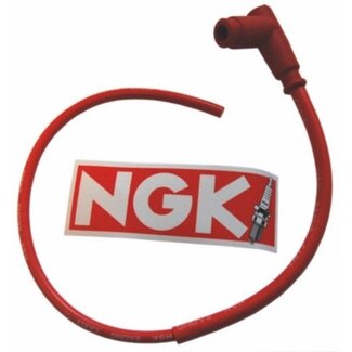 bougiekap + kabel silicone race univ rood ngk cr4