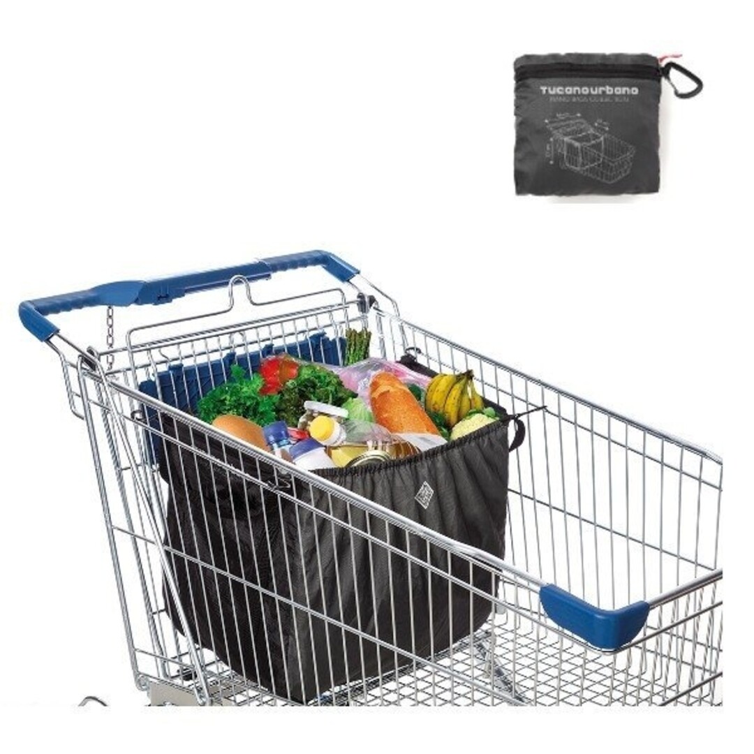 tas nano winkelwagen family shopper 66L zwart tucano 477=op=op