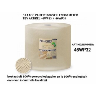 werkplaats handoekpapier maxi rol 3-laags 1000 vellen