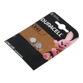 batterij 1,5v LR43 knoop cel 2 stuks duracell