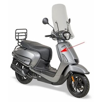 Kymco sierstrip beenschild new like zwart mat rechts kymco orig 64313-acc1-e10-n1p