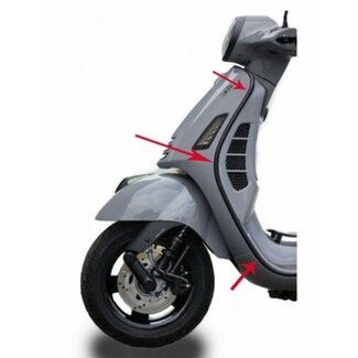 sierstrip beenschild >2018 gts all/gts125/gts300e4 zwart glans links piag orig 1b006679