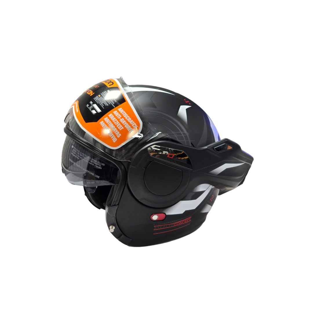 Beon Beon B707 Stealth Zwart/Wit Maat L