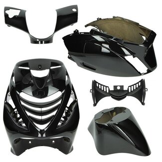 Piaggio Kappenset SP zip2000 zwart glans DMP 5-delig