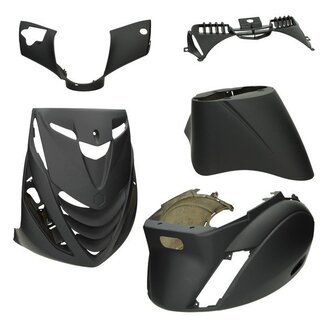 Piaggio Kappenset SP zip2000 zwart mat DMP 5-delig