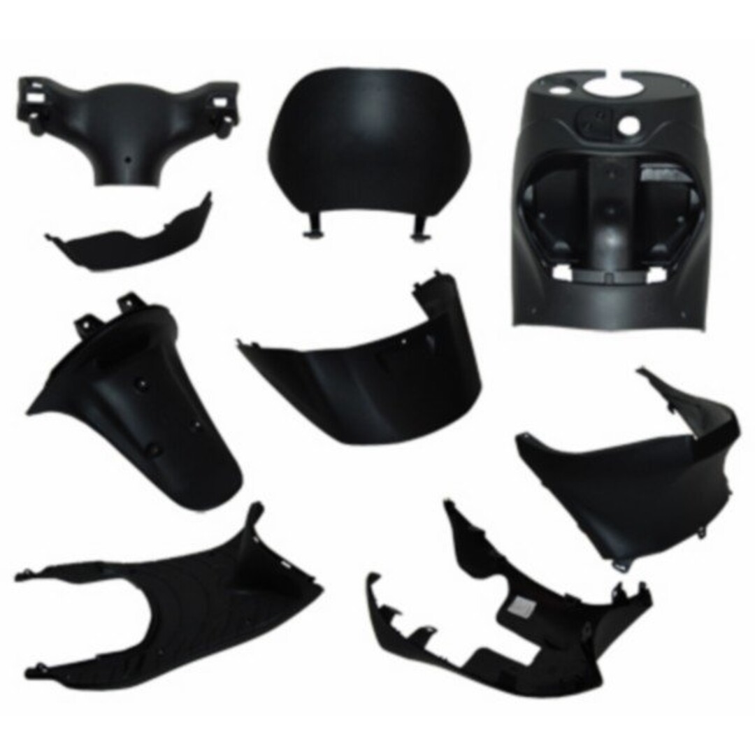 Piaggio 9-delige binnenzijde plaatwerkset zwart voor Piaggio Zip 2000 – past op 2T en 4T modellen
