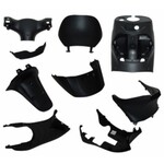 Piaggio 9-delige binnenzijde plaatwerkset zwart voor Piaggio Zip 2000 – past op 2T en 4T modellen