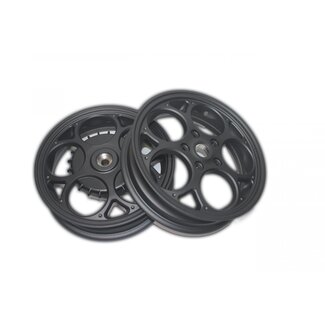Velgen set 12 inch mat zwart Vespa Primavera/Sprint