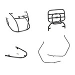 Sierbeugel set compleet chi lx/ nap/ riva1/ vx50agm zwart glans DMP 4-delig