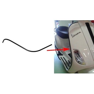 Sierstrip beenschild lxv/ vespa lx/ vespa S zwart rechts