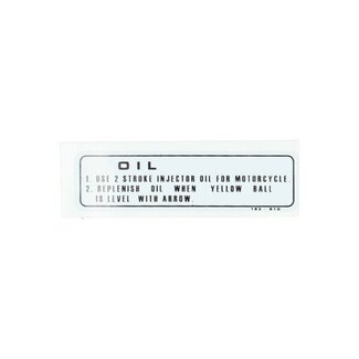 sticker olie mb/mt wit/zwart