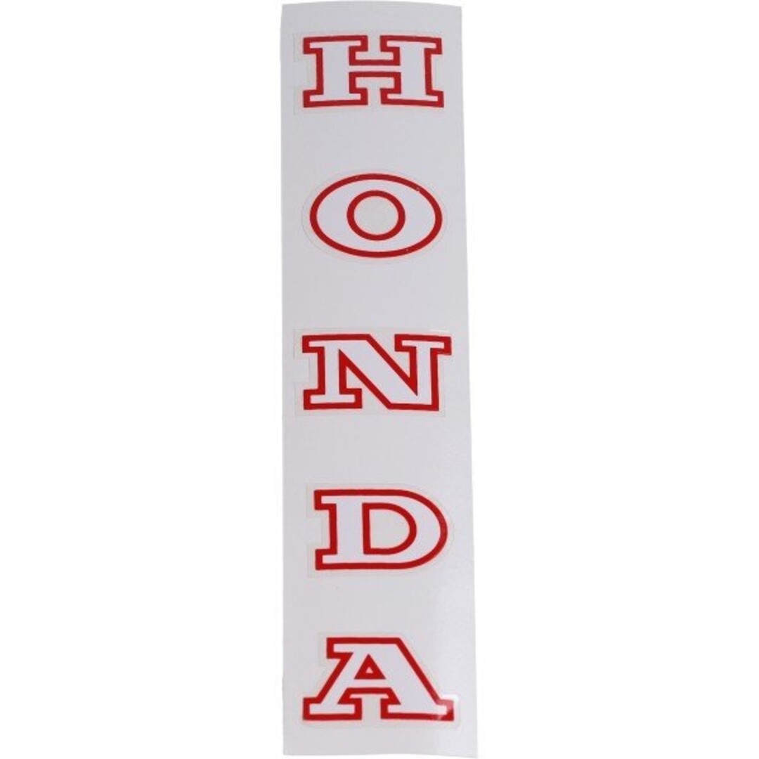 sticker voorvork honda wit/rood