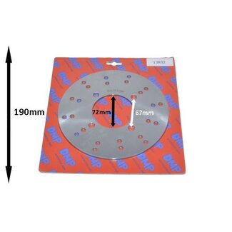 remschijf x8r 190mm achter