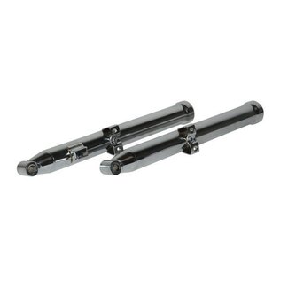 Zündapp  buitenpootset voorvork gts zund mod. 529 chroom links+rechts 529-12.626/628