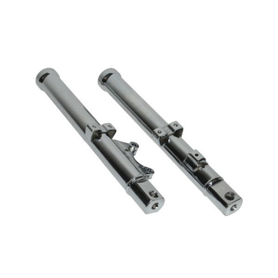 Zündapp  buitenpootset voorvork ks zund nt mod. 529/530 chroom links+rechts 530-12.617/618