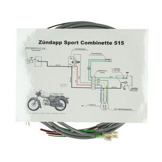 Zündapp  kabelboom sport combinette zund mod. 515 grijs