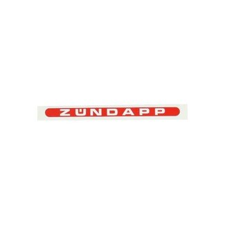 Zündapp  sticker zundapp woord [zundapp] langwerpig rood/wit