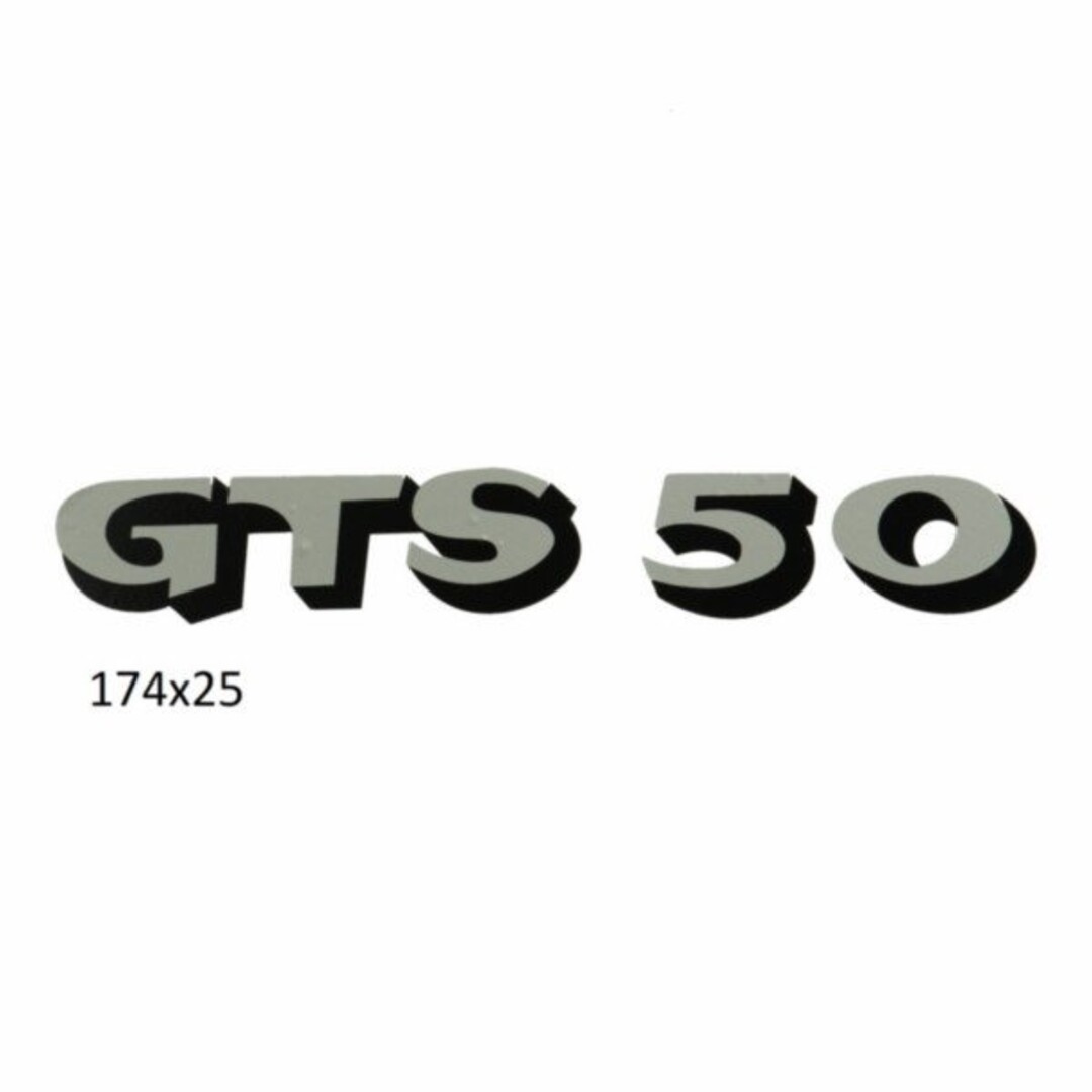sticker gts 50 zilver/zwart