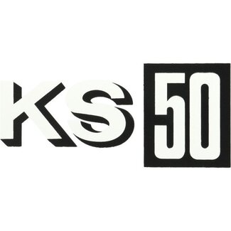 sticker zijscherm 1976-1977 ks50 wit/zwart