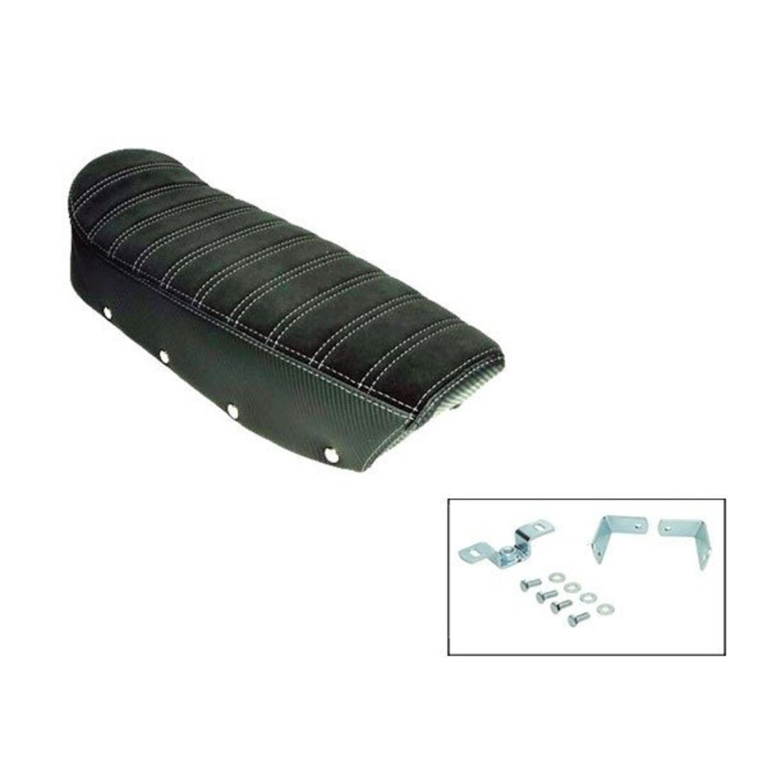 Zündapp  buddyseat model denfeld suede zundapp carbon grijs