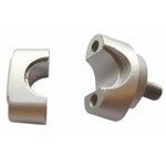 Yamaha Stuurklem boven en onder 2-delig zilver voor Yamaha FS1 bromfiets – aluminium stuurbevestiging