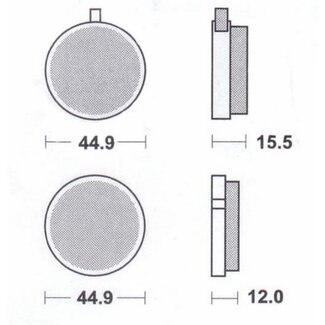 Yamaha FS1 remblokset rond fs1/rd-m voor
