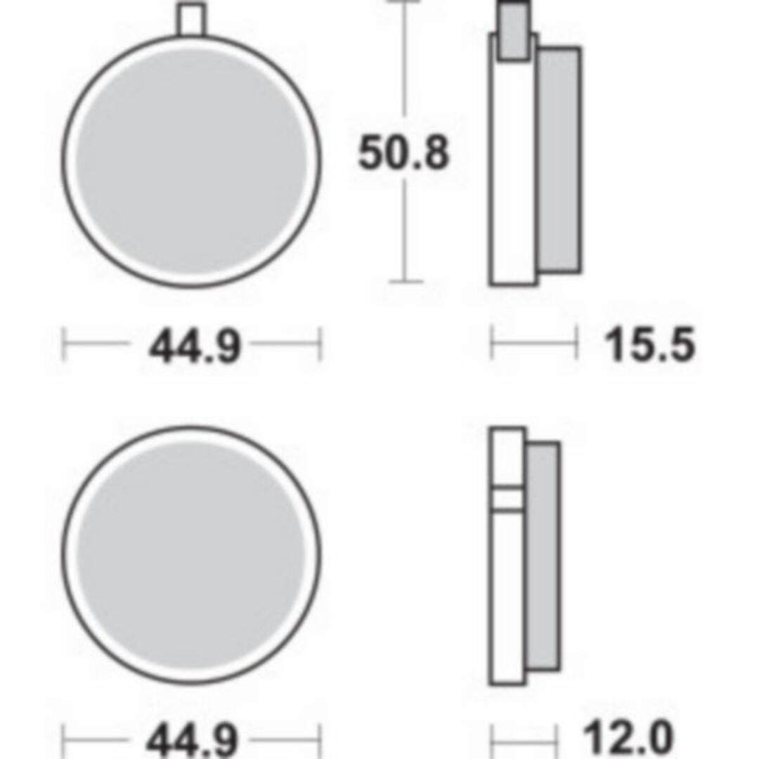 Yamaha FS1 remblokset rond fs1/rd-m voor sbs 500hf