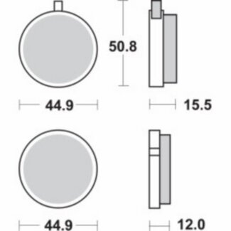 Yamaha FS1 remblokset rond fs1/rd-m voor sbs 500hf