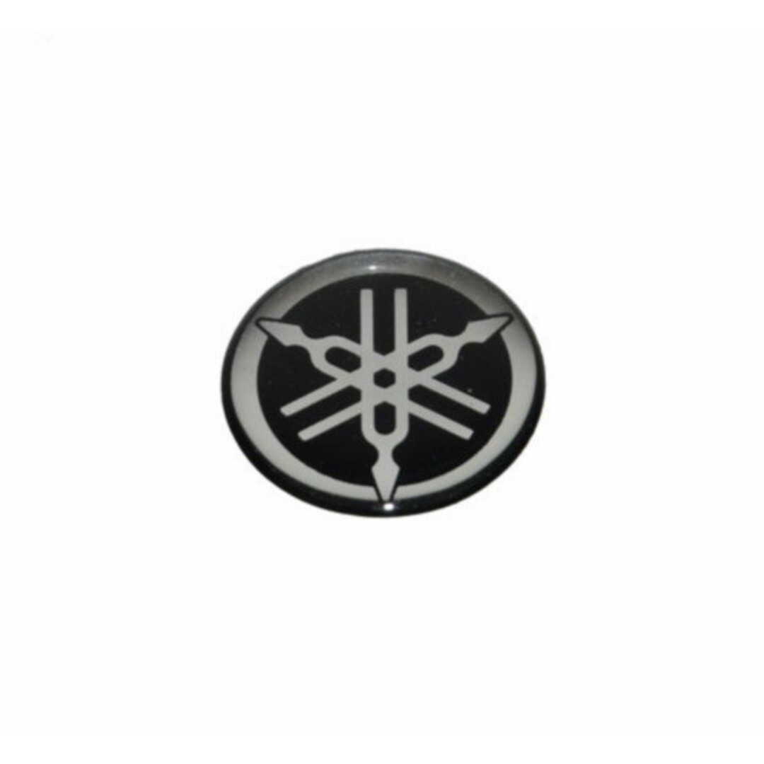 sticker yamaha logo rond yamaha zwart/chroom orig x01f153a1000