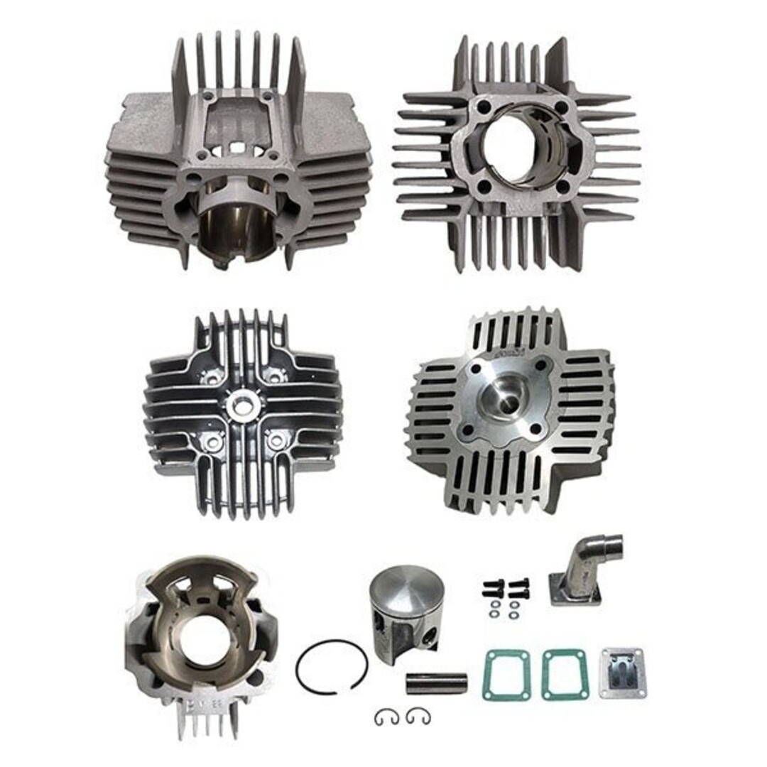 Puch Cilinder Polini alu-nik 43.5mm met cilinderkop en membraan voor Puch Maxi - OEM Nummer 1.440.151