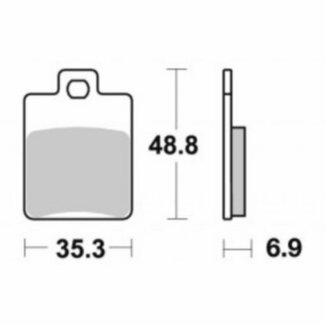 Remblokset SBS 142HF achter Ecooter E2 en meer