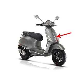Vespa voorscherm midden euro-4/5 sprint grijs titanio 707/C piag orig 1b005209000hq