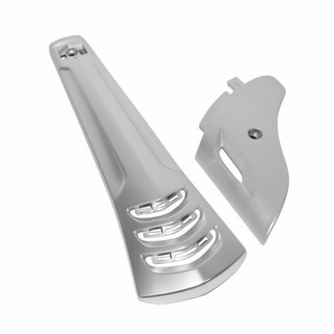 Vespa voorscherm midden euro-2 + beschermkapje voorvork primav/sprin chroom mat