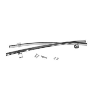sierbeugelset (made in Italy) ovaal kort primav/sprin chroom achter