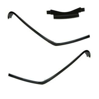 sierstripset beenschild primav/sprin zwart glans 3-delig