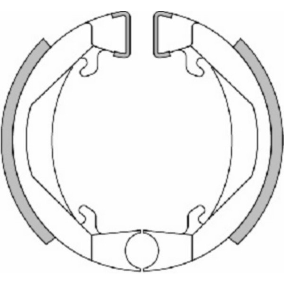 remsegmentset 80x18mm 103/103spx/cam/maxi/px voor/achter polini 176.1241