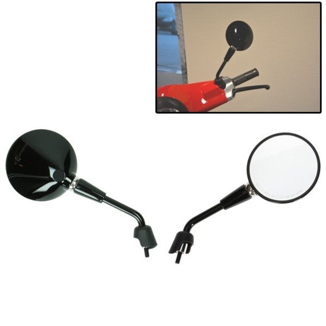 spiegelset kort mod. orig E-keur gts all/primav zwart glans