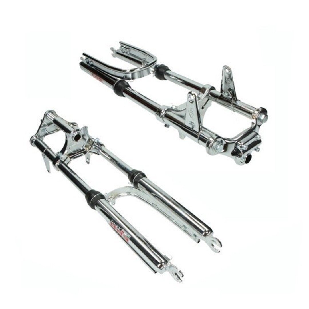 voorvork lang breed + versterkte stabilisator compleet maxi chroom ebr