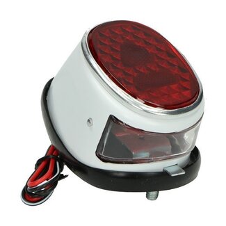Puch achterlicht ot compleet +rubber maxi/ms50/mv50/puch wit