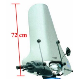 Piaggio windscherm + bev. set hoog zip2000 72cm helder piag orig 582338