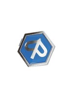 logo klik piaggio voorscherm sfera chroom/blauw