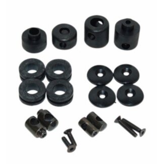 windscherm dop set et2-4/vespa lx/vespa S zwart piag orig 445809