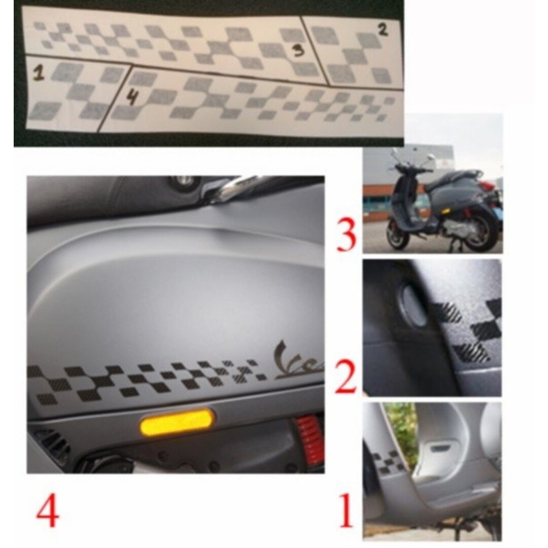 stickerset finish vlag riva/vespa lx/vespa S/vx50agm carbon 4pcs