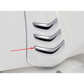 sierstrip voorscherm midden euro-2/4 primav/sprin chroom mat onder piag orig 1b000274
