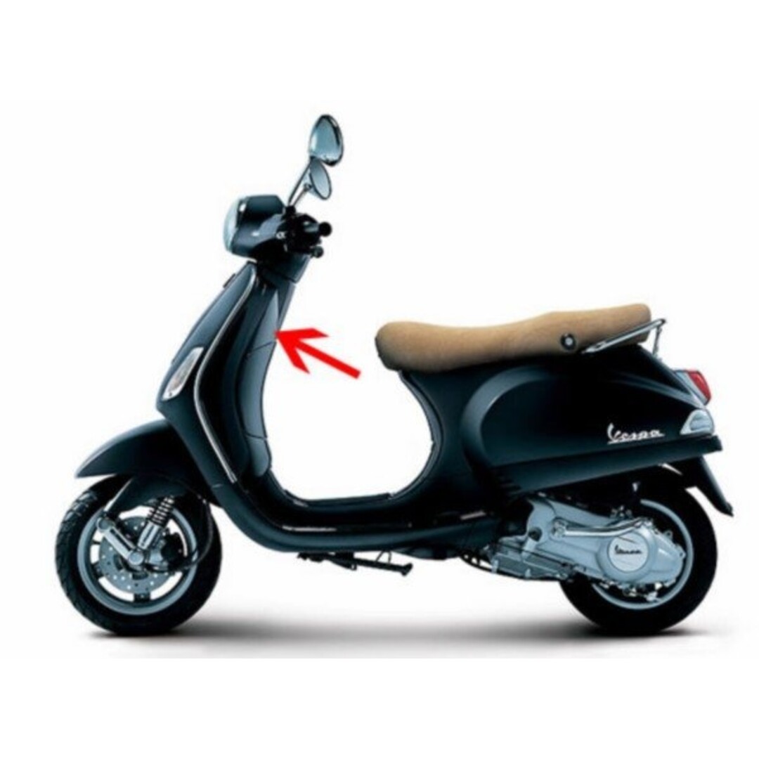 beenschild vespa lx zwart grafite 79/a