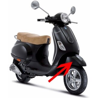 voorspatbord vespa lx fl zwart vulcano 98/a