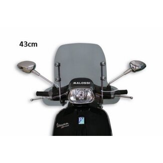 Malossi windscherm + bev. set sprint 43cm smoke malossi 4516342